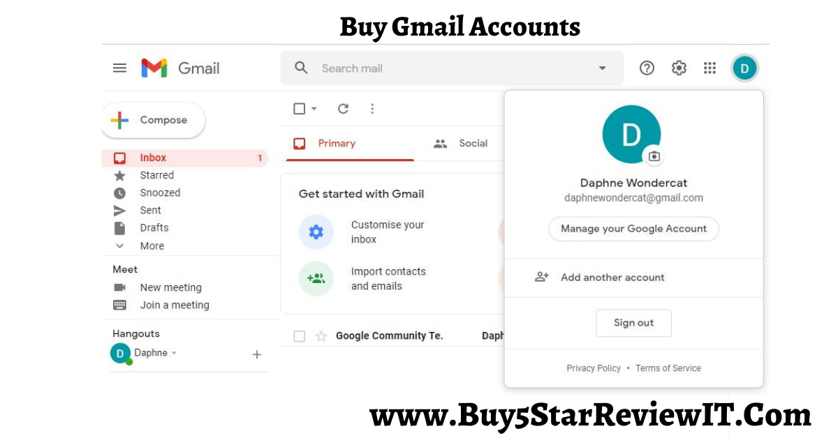 Buy Gmail Accounts - 100% Verified Accounts | Buy5StarReviewIT