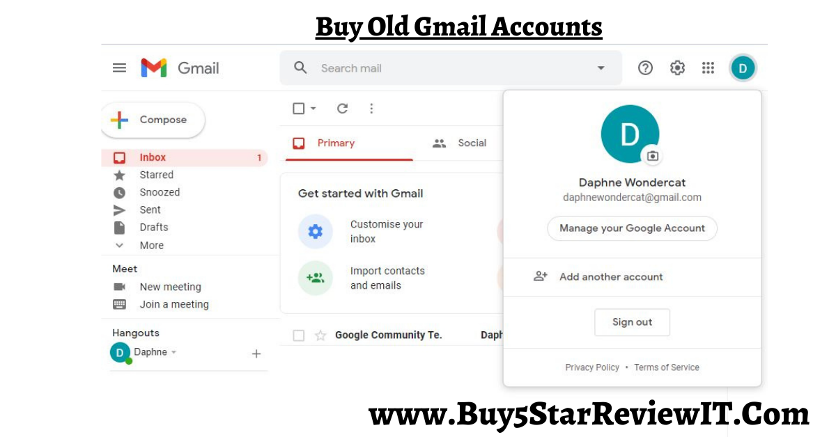 Buy Old Gmail Accounts - 100% Safe Phone Verified and Cheap